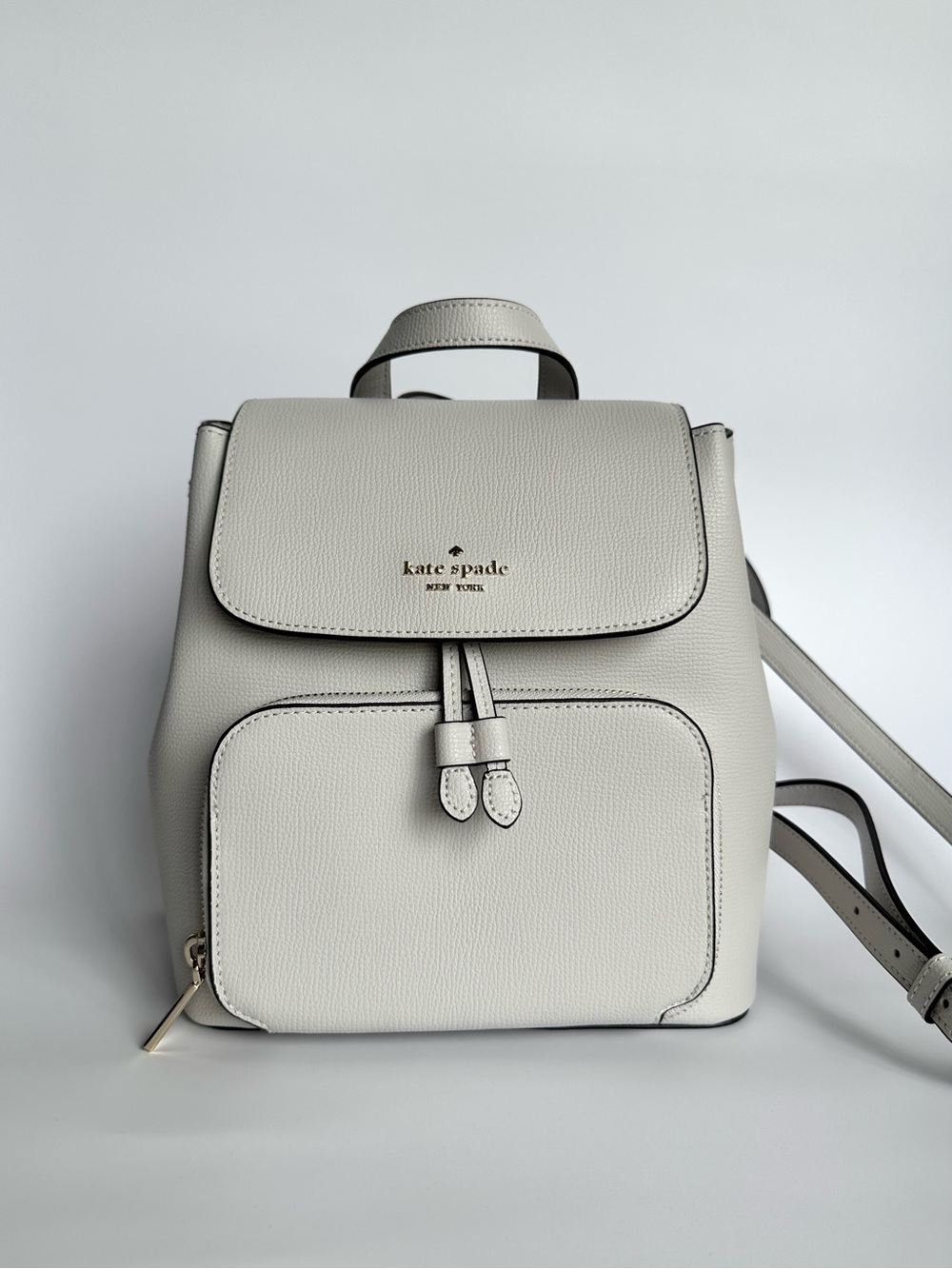 Kate Spade Kristi Medium Flap Backpack Warm Cement NWT